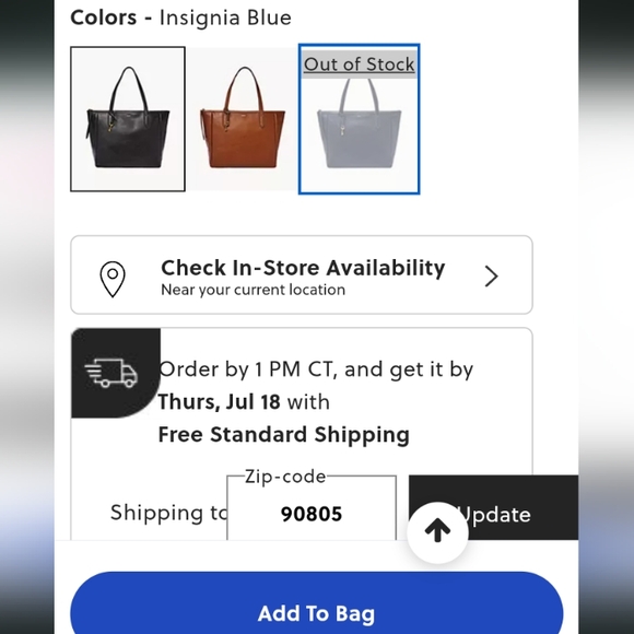 Fossil Large Sydney Tote - Picture 11 of 11